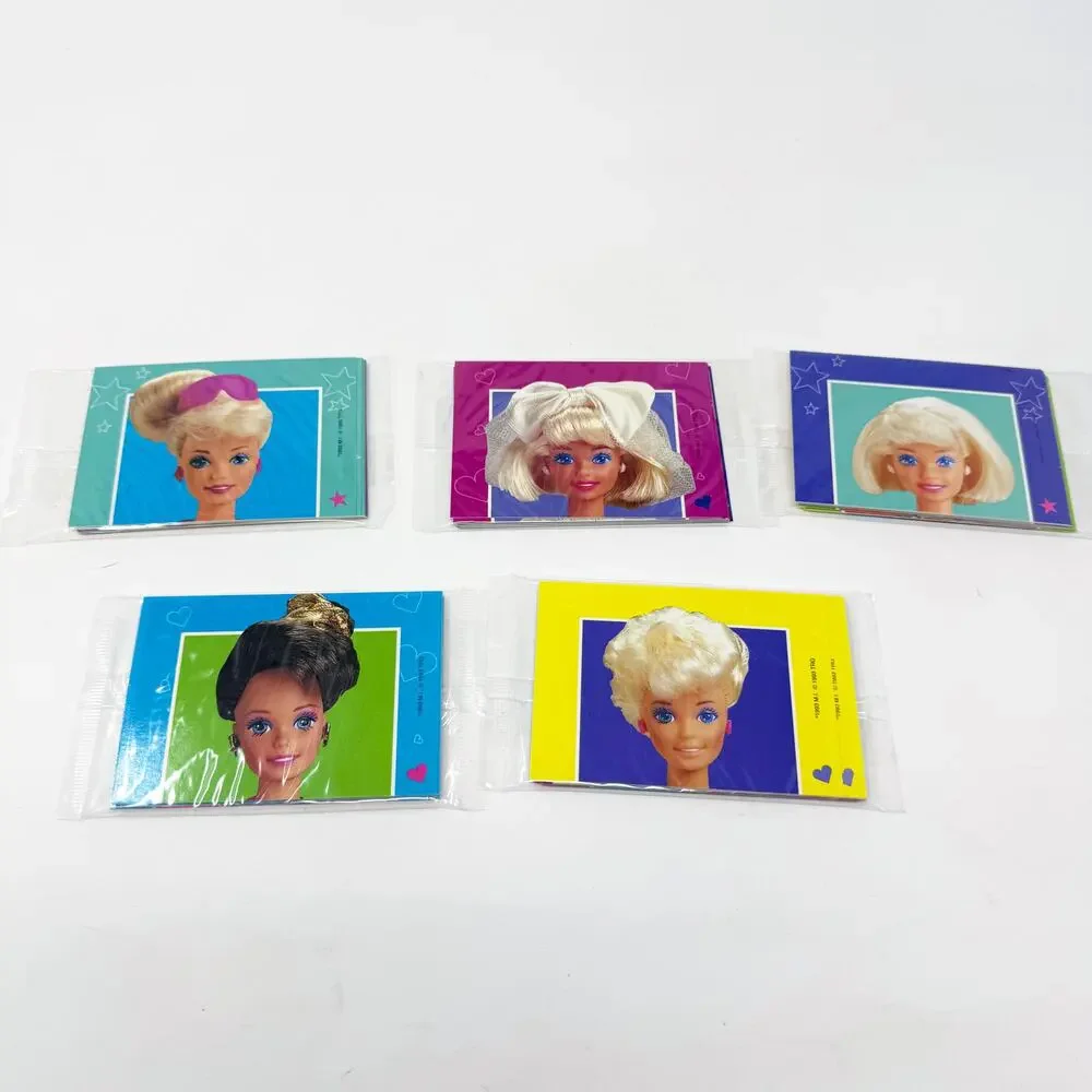 NWOP Vintage 90s Barbie Bundle of Fashion Flips Cards and Stamps